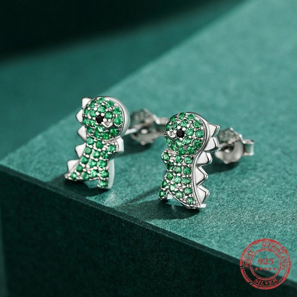 Dinosaur Stud Earrings - Picture 4 of 7